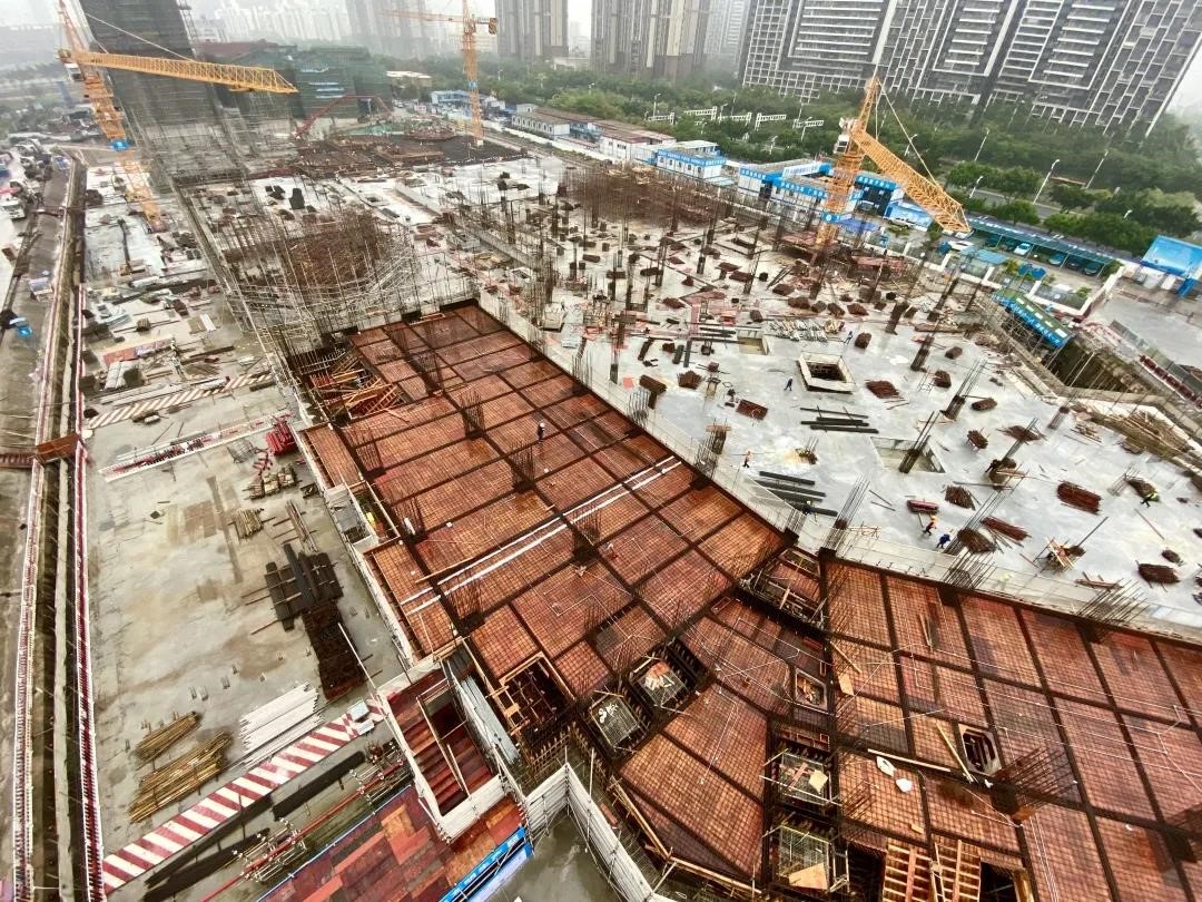 新华文化中心项目地下室结构顺利封顶
